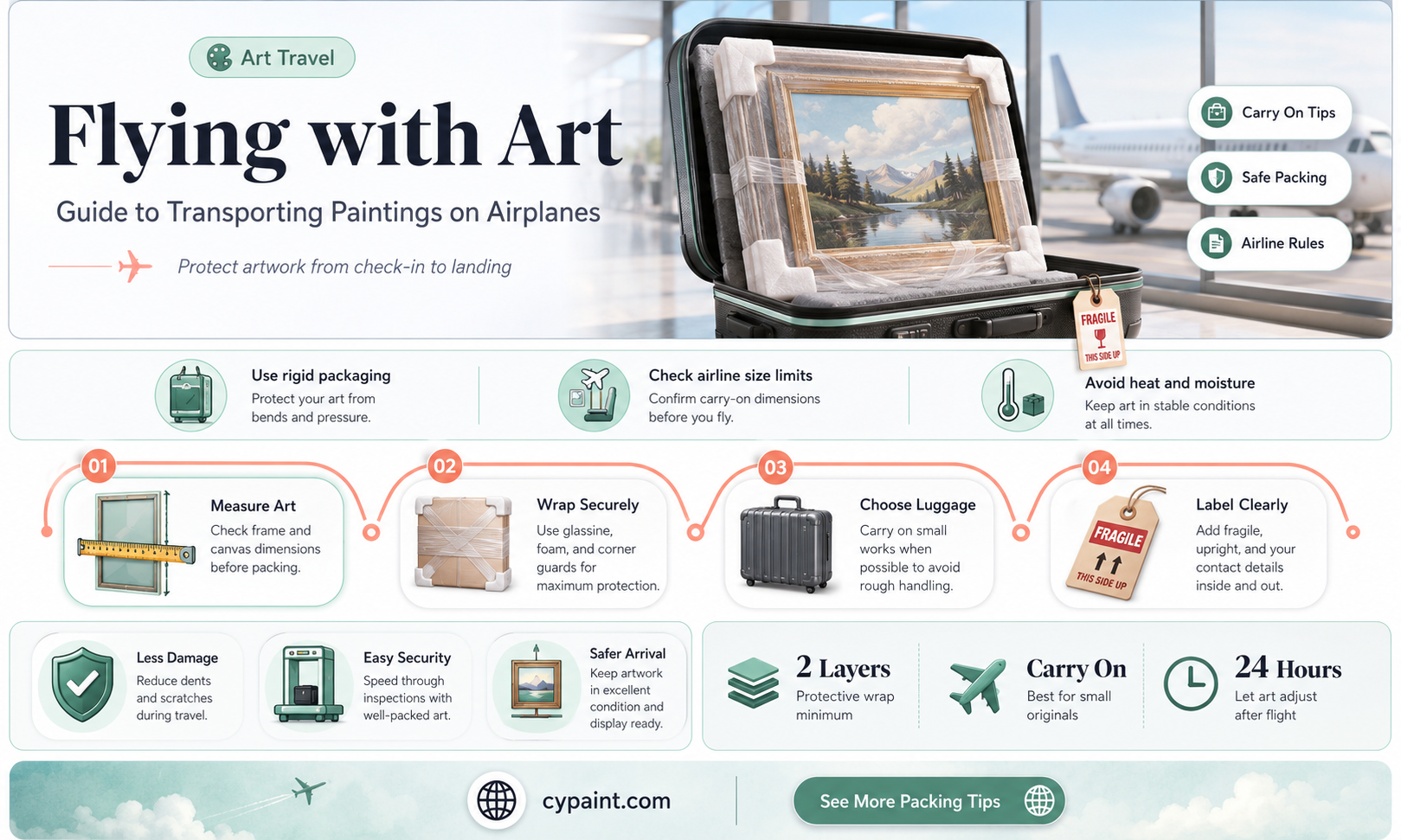 can you bring a painting on an airplane