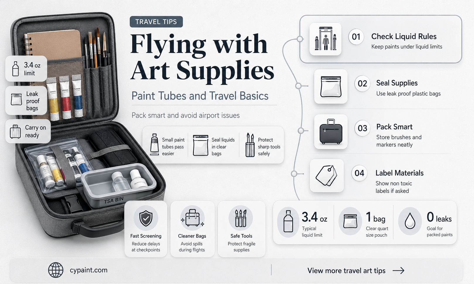 can you bring paint tubes on a plane