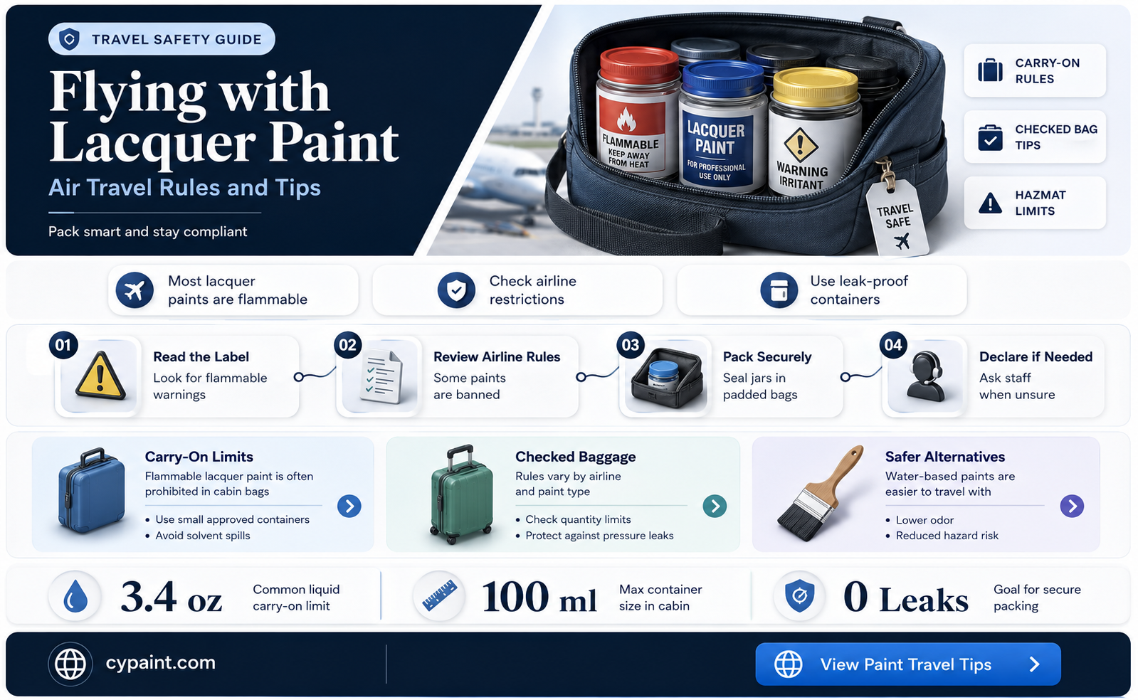 can you bring laquer paint on a plane