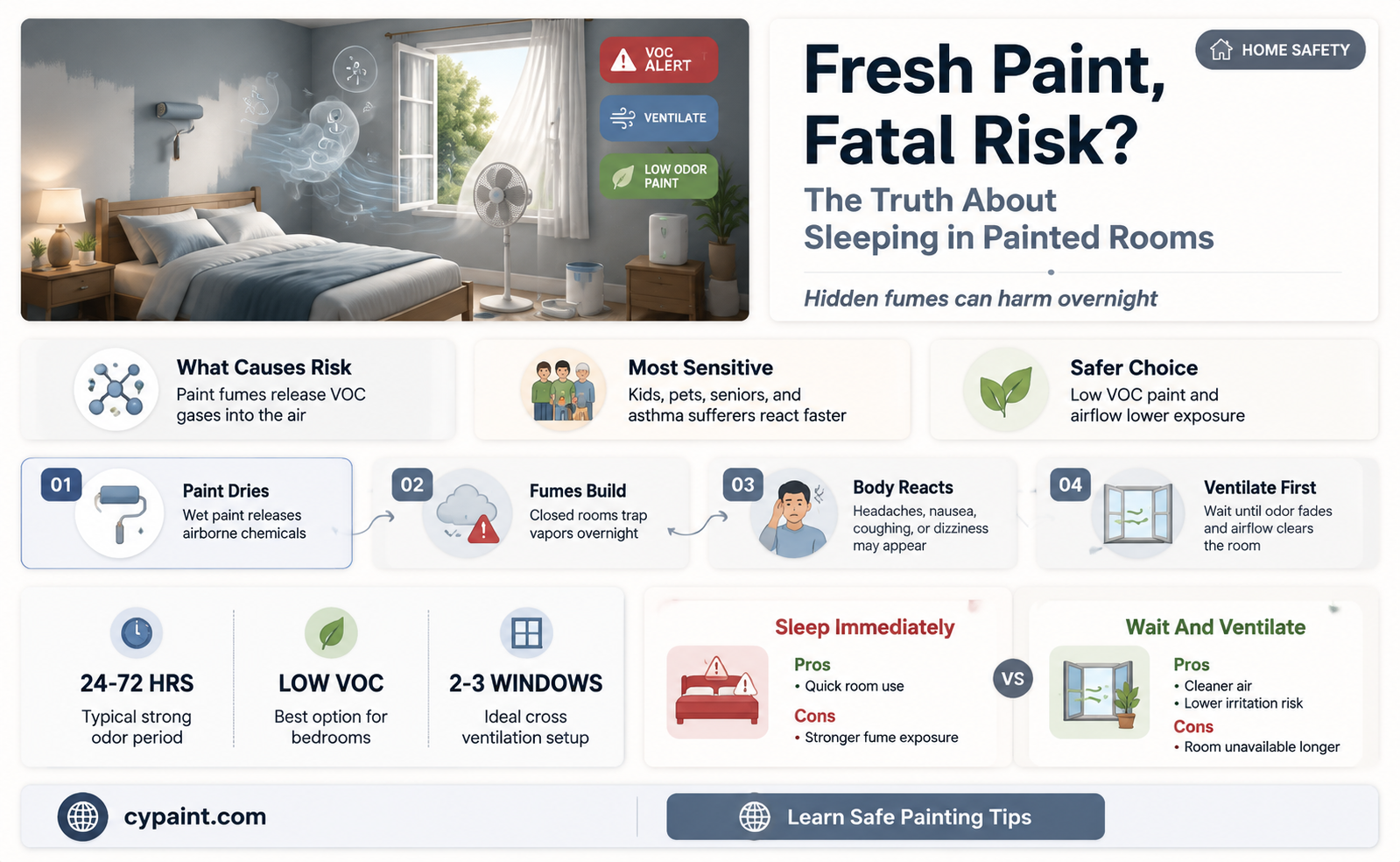 can you die from sleeping in a freshly painted room