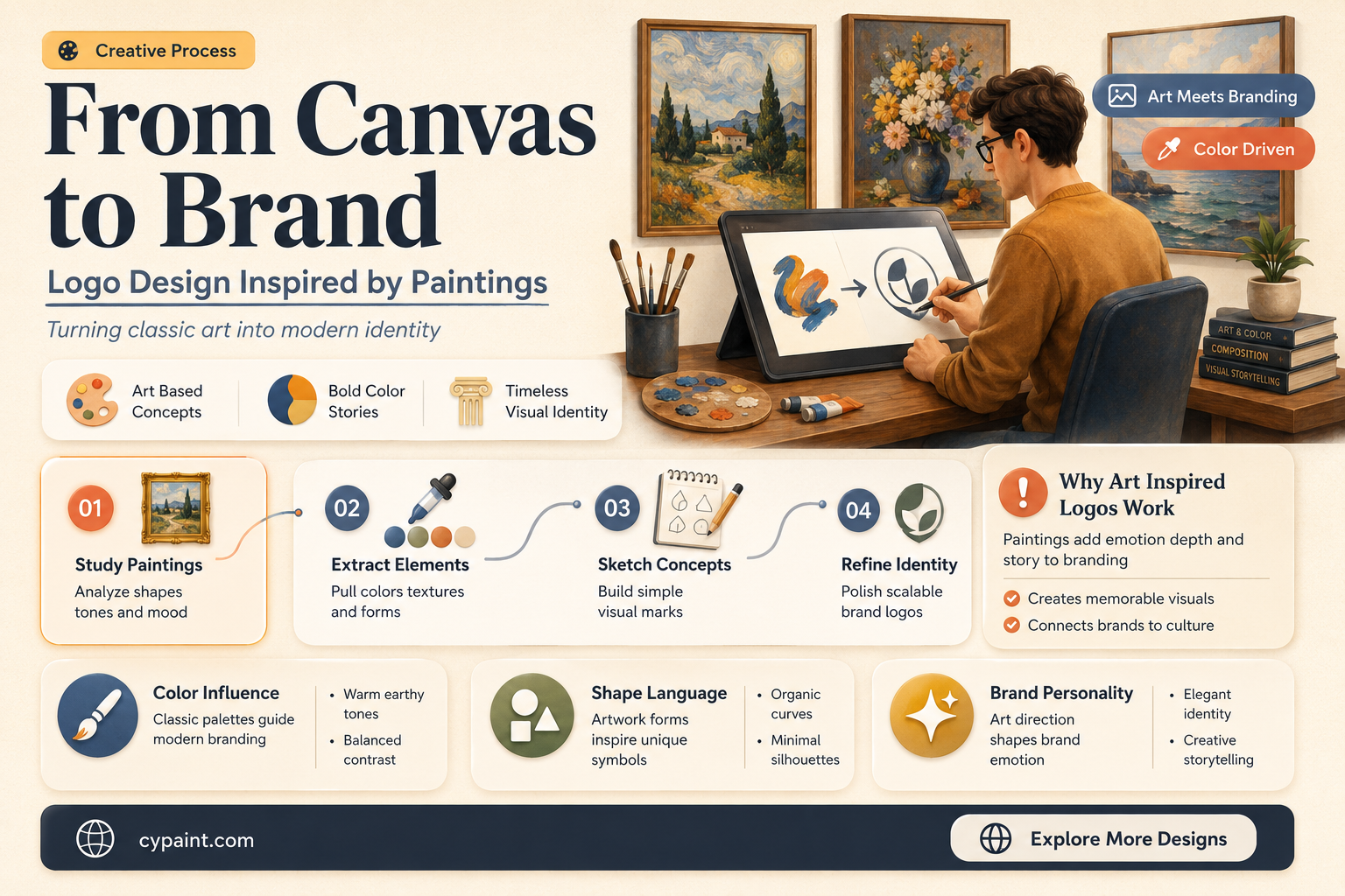 can you base a logo off a painting