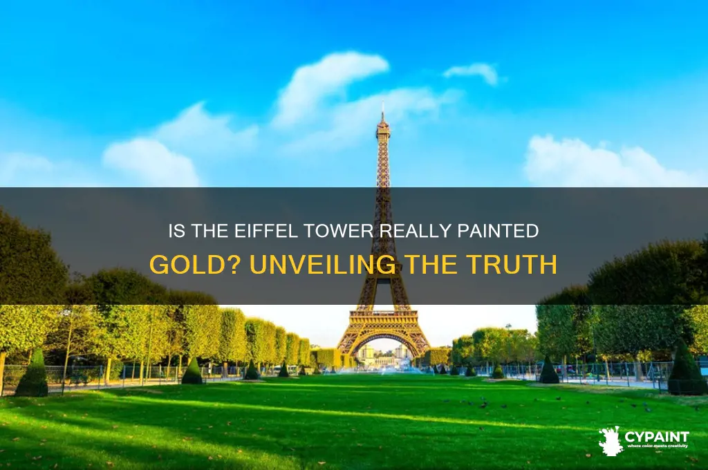has the eiffel tower been painted gold