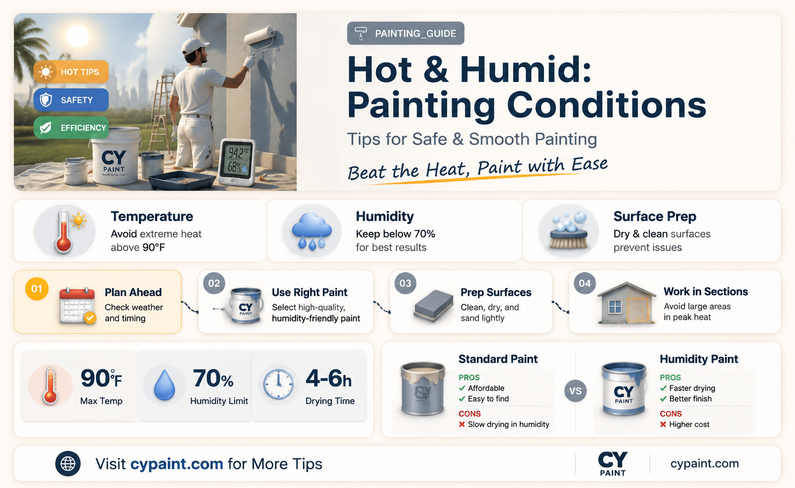 can it be too hot and humid to paint