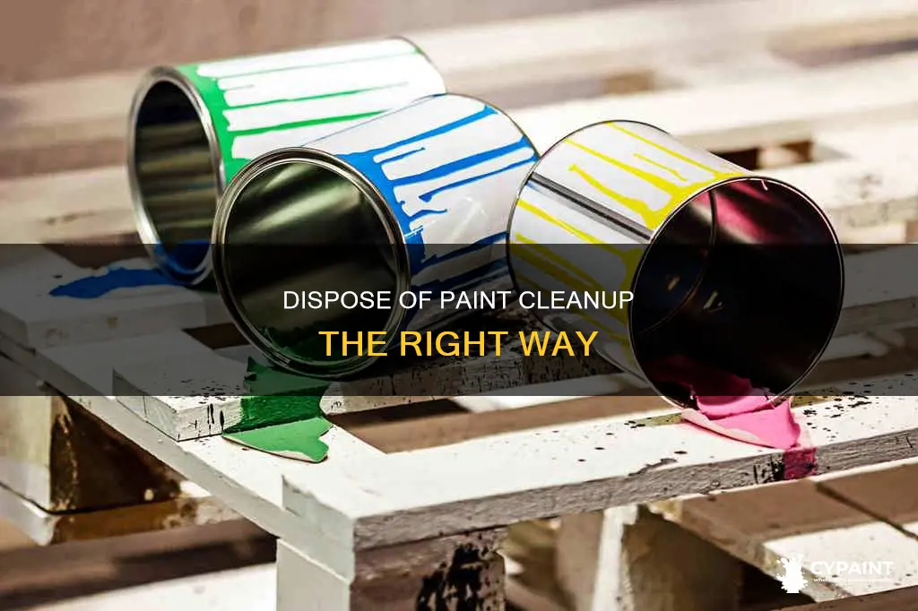 how & wear do you dispose the cleanup from painting