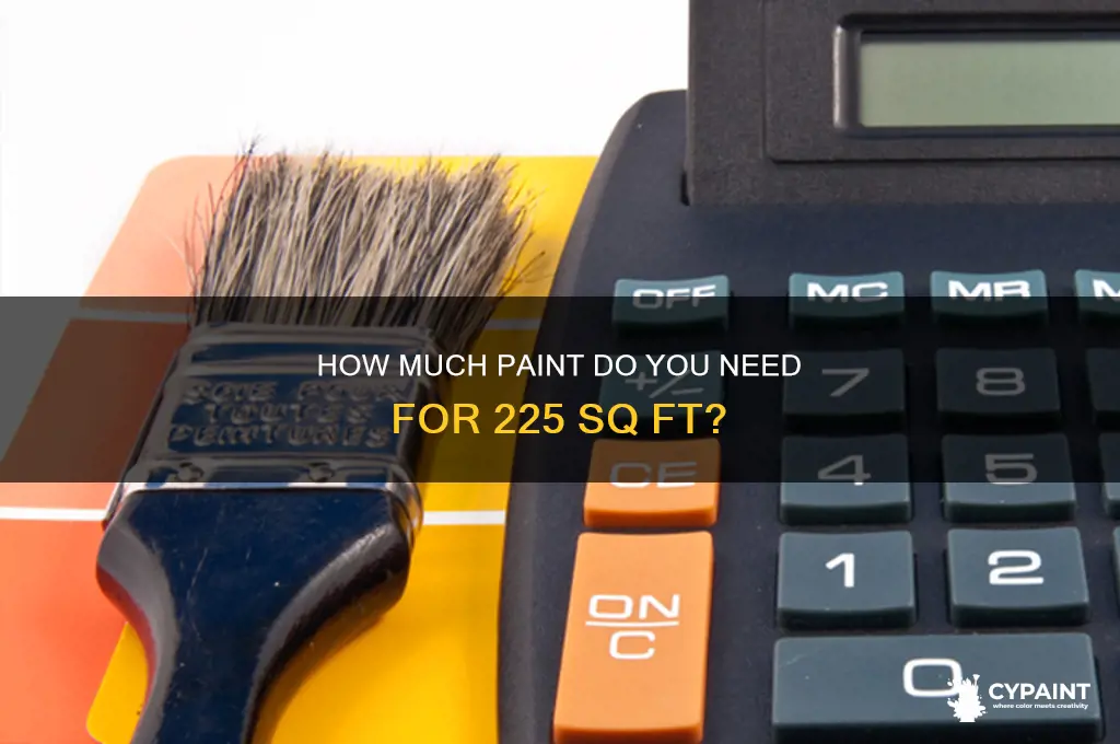 how any quarts of paint to cover 225 sq ft