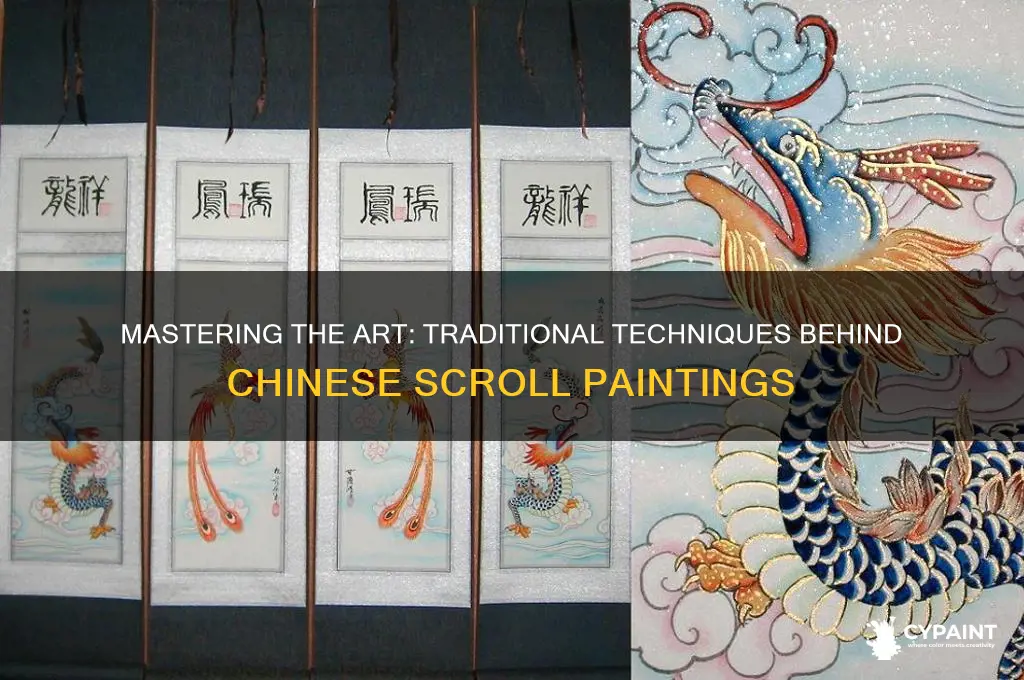 how are chinese scroll paintings usually mae