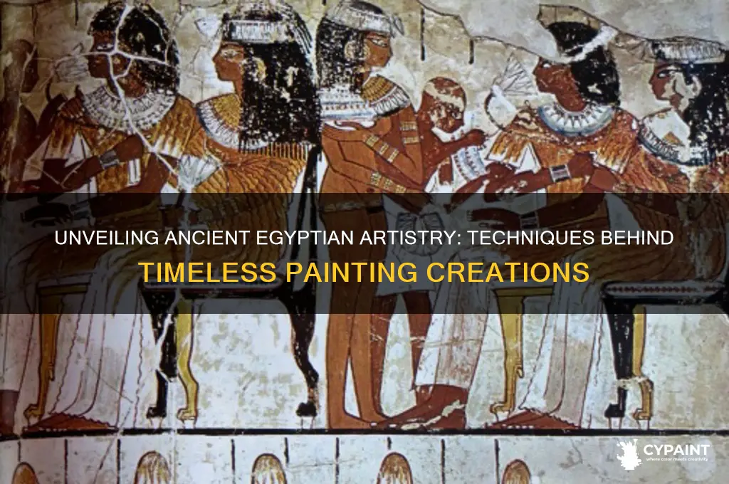 how are paintings made in ancient egypt