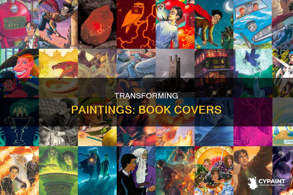 how are paintings made into a book cover