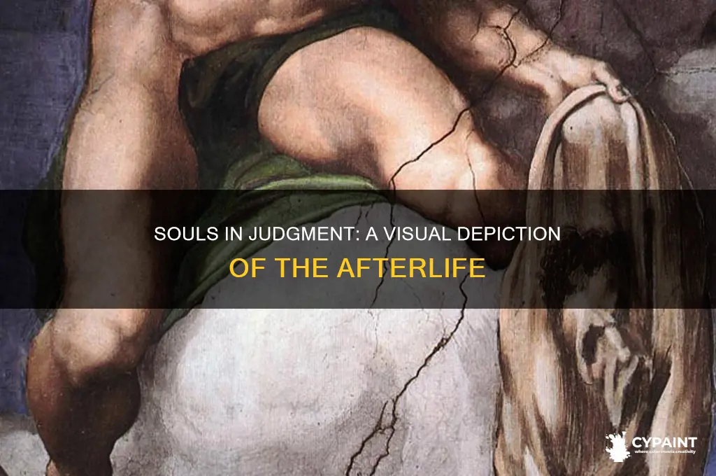 how are souls often depicted in judgement paintings
