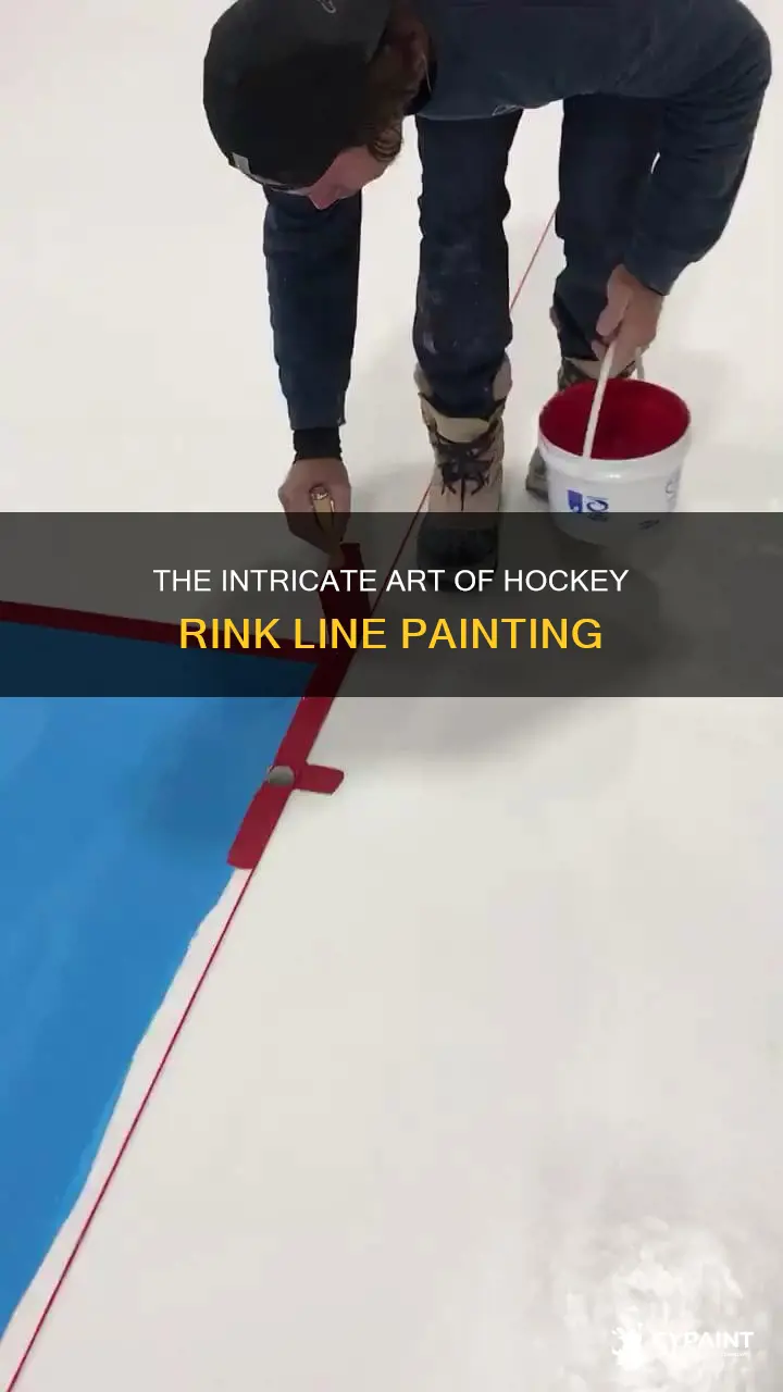 how are the lines painted on a hockey rink