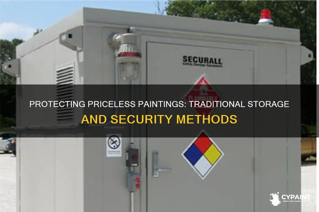 how are valuable paintings traditionally stored and protected
