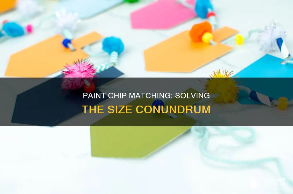 how big can a paint chip can be matchecy