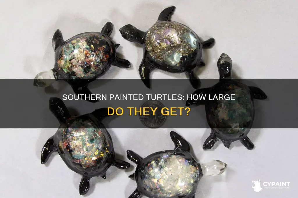 how big does a southern painted turtle grow