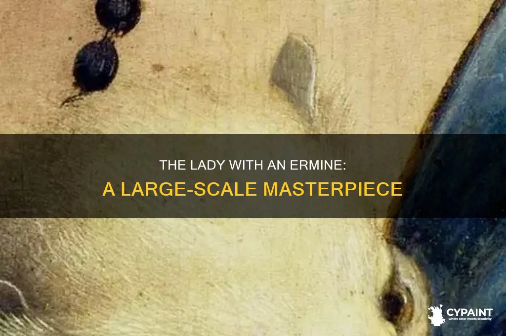 how big is he painting lady with ermine