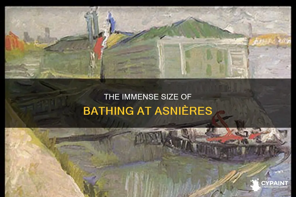 how big is the bathing at asnieres painting