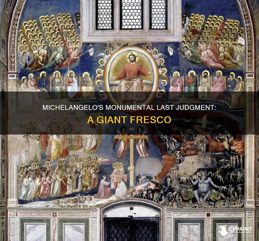 how big is the last judgement painting by michelangelo