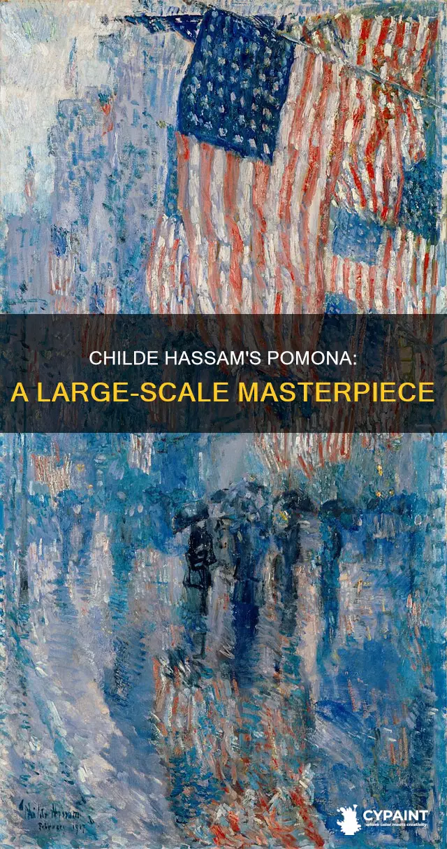 how big is the painting pomona by childe hassam