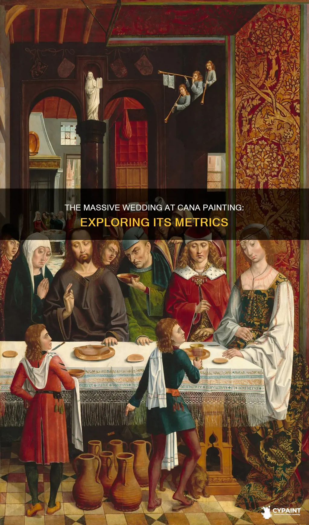 how big is the painting wedding at cana metric