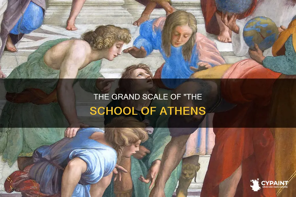 how big is the school of athens painting