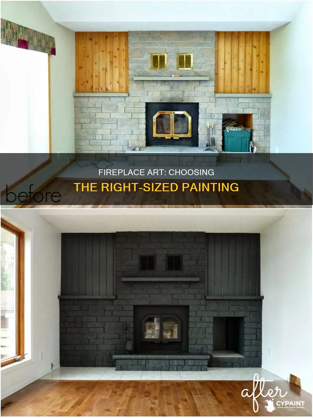 how big should a painting over a fireplace be