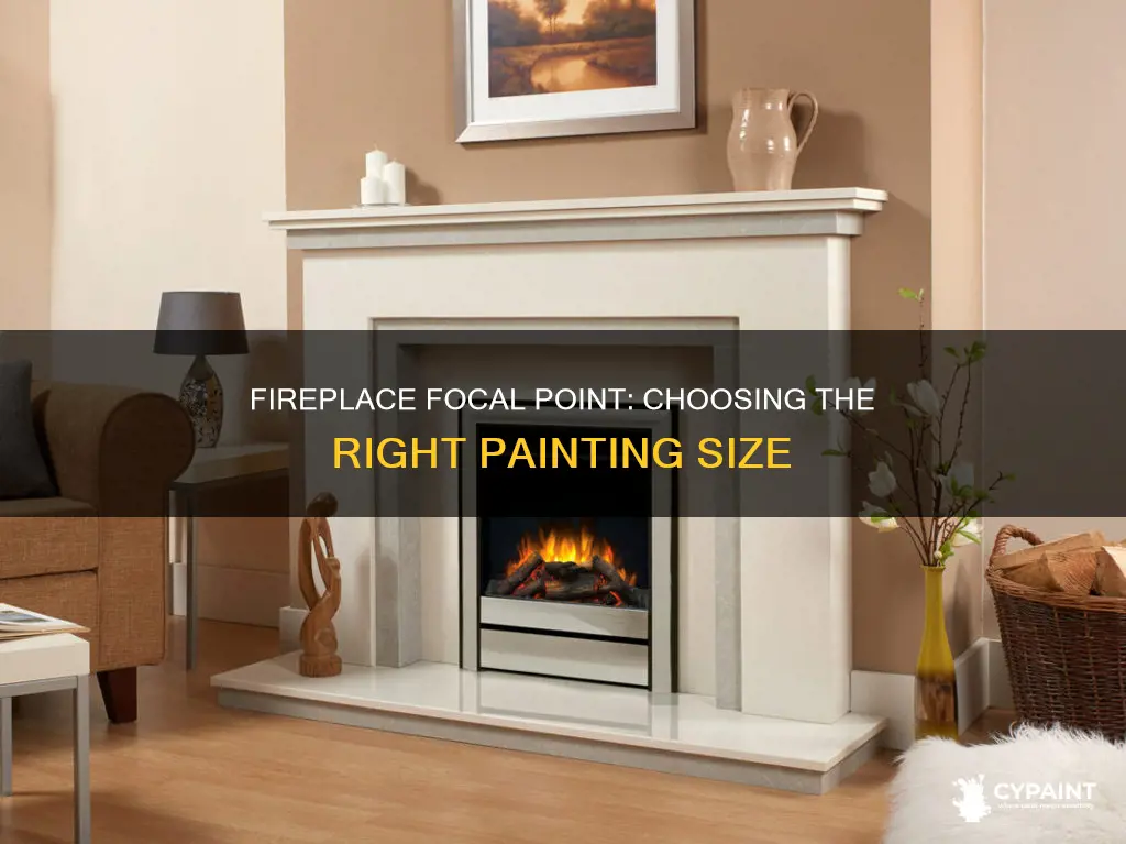 how big should painting be for 72 fireplace mantle