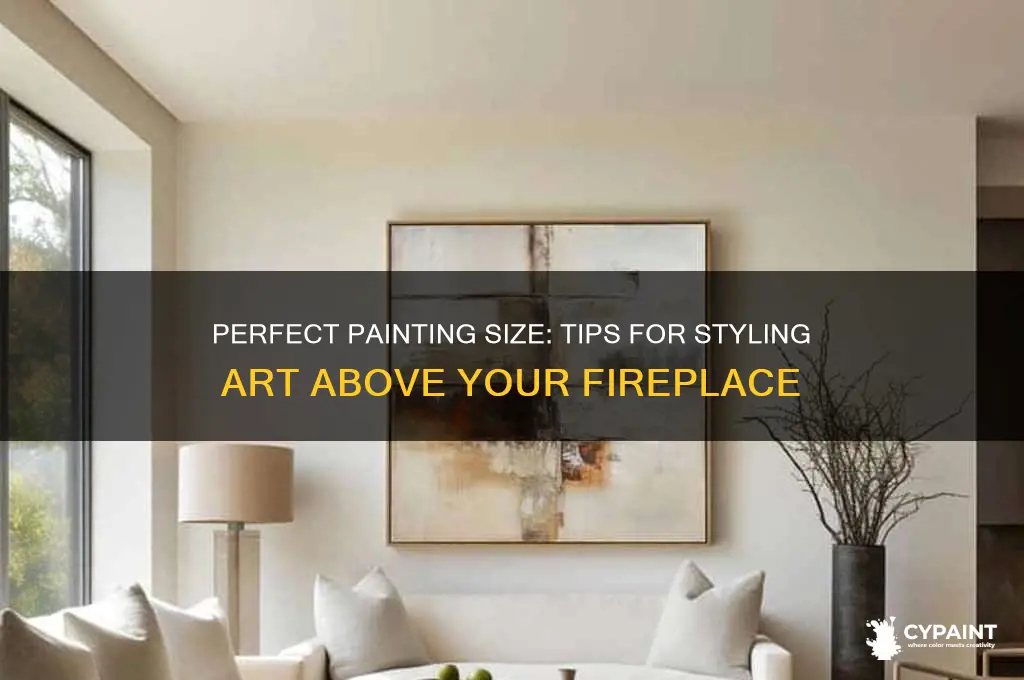 how big should painting be over fireplace