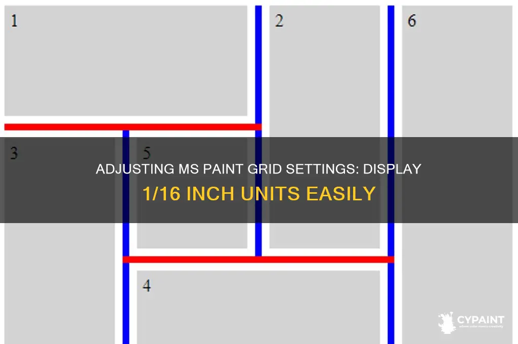 how can i change ms paint to show 1 16