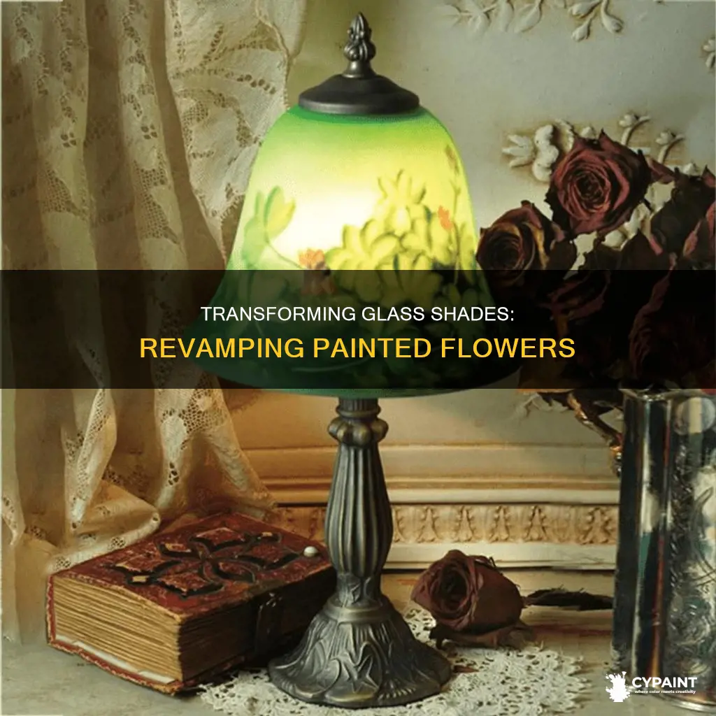 how can i change my glass shade painted flowers
