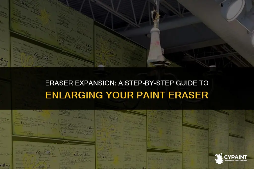 how can i enlarge the eraser in paint