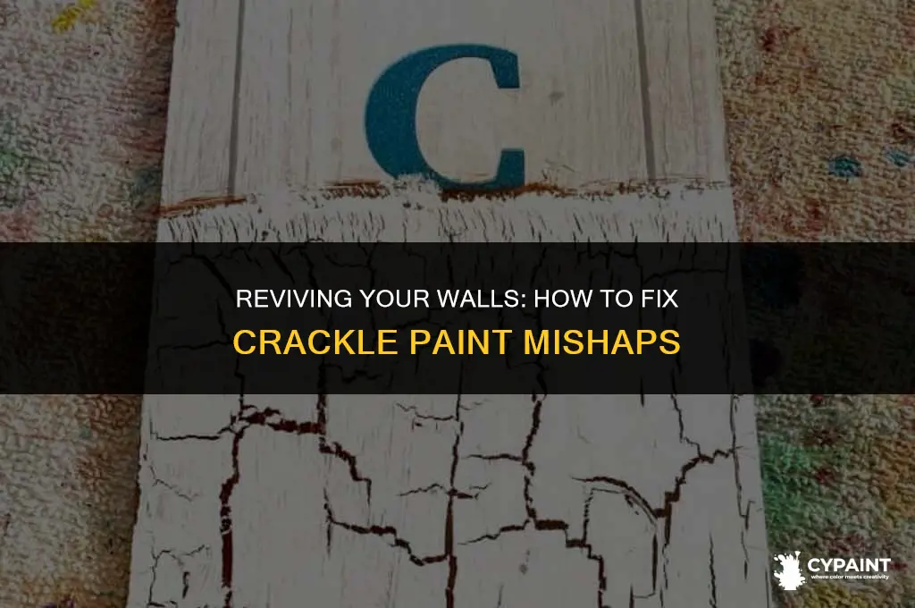 how can i fix crackle paint gone wrong