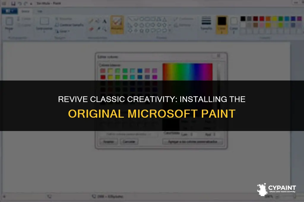 how can i install the original microsoft paint
