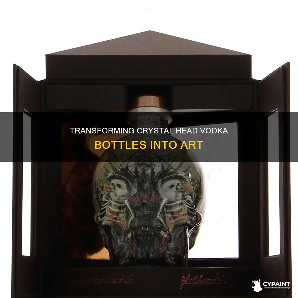 how can i paint a crystal head vodka bottle