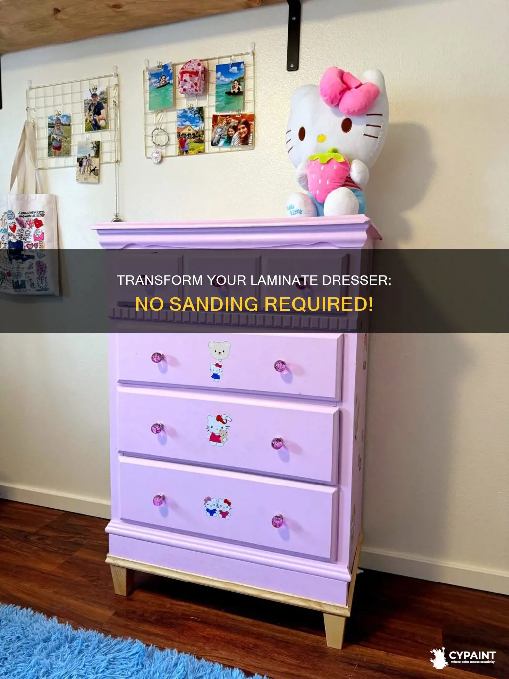 how can i paint a laminate dresser without sanding