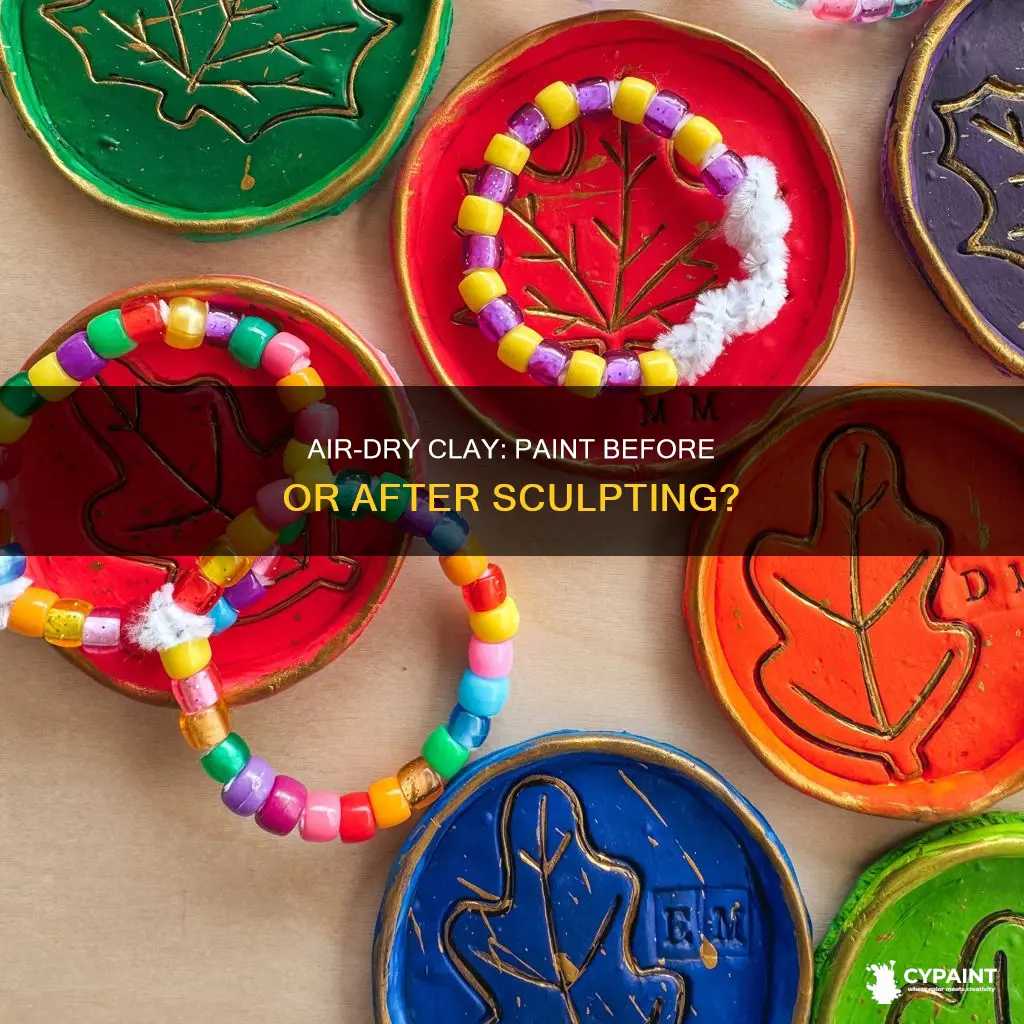 how can i paint air dry clay before sculpting