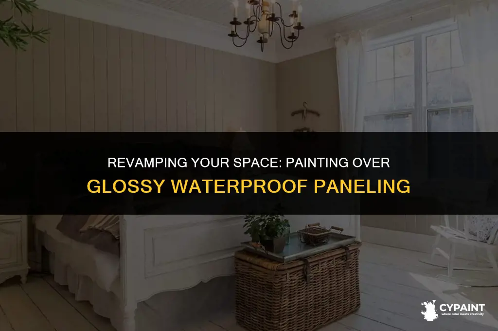 how can i paint iver glossy waterproof paneling