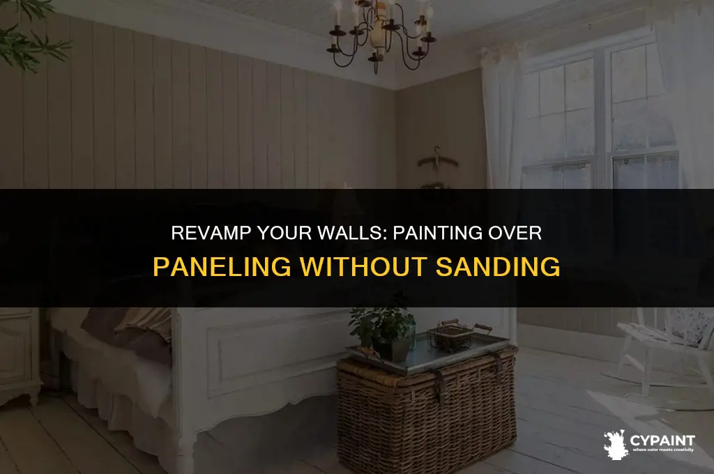 how can i paint over paneling without sanding