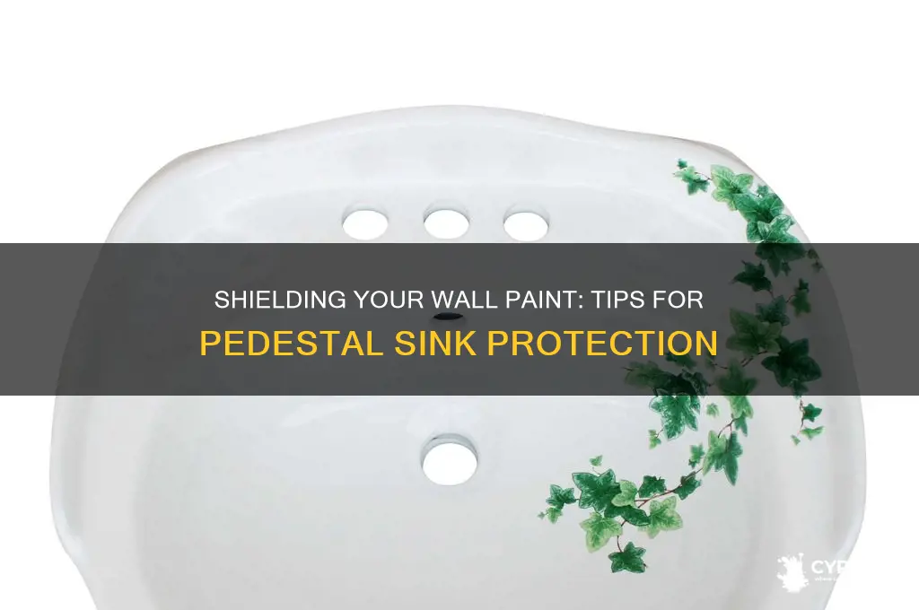 how can i protect the paint behind my pedestal sink