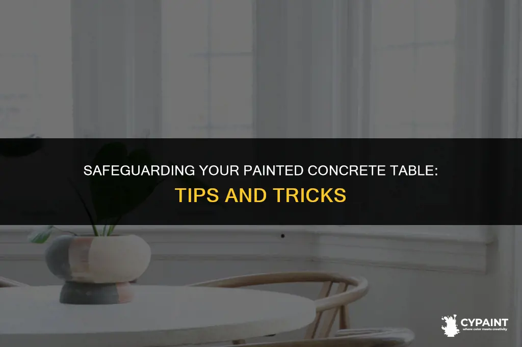 how can i protect the painted concrete table