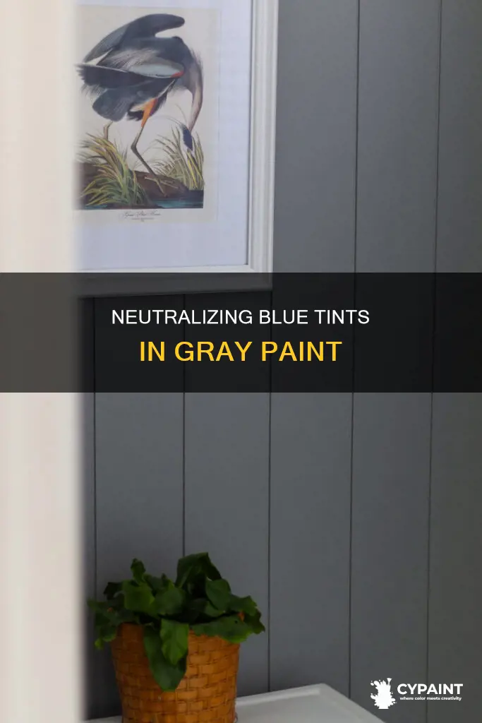 how can i reduce the blue in gray paint