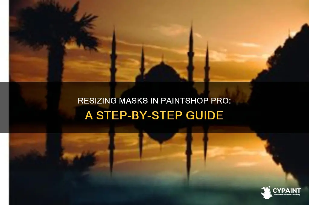 how can i resize a mask in paint shop pro