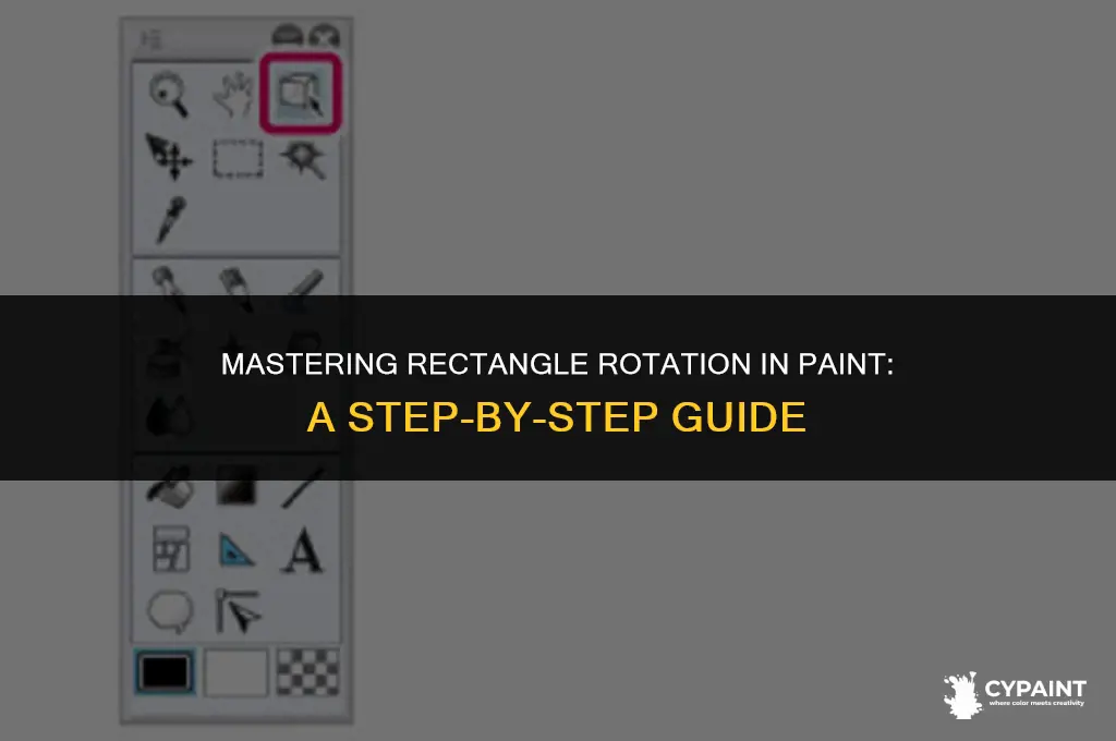 how can i rotate a rectangle on paint