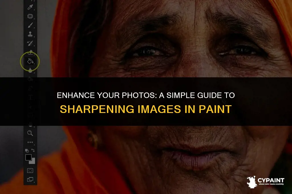 how can i sharpen an image in paint