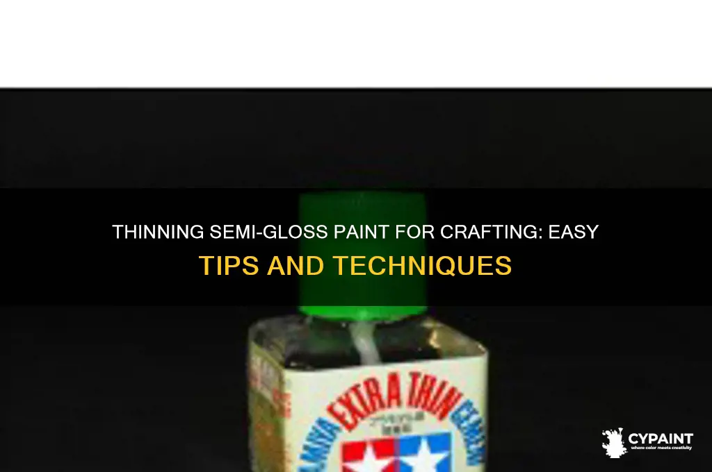 how can i thin down semi gloss paint for crafting