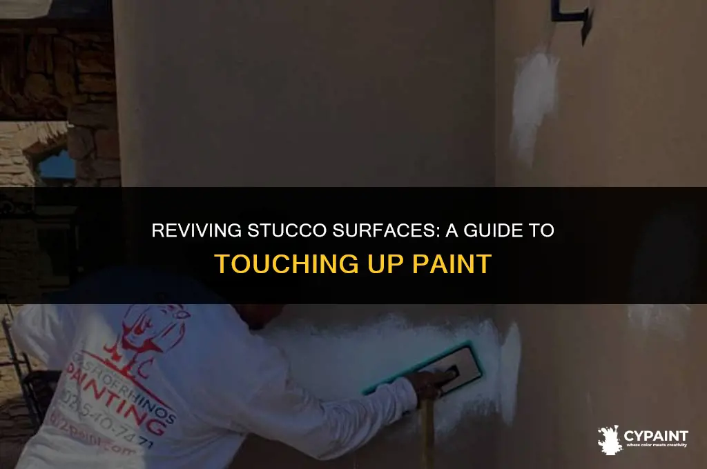 how can i touch up paint on stucco