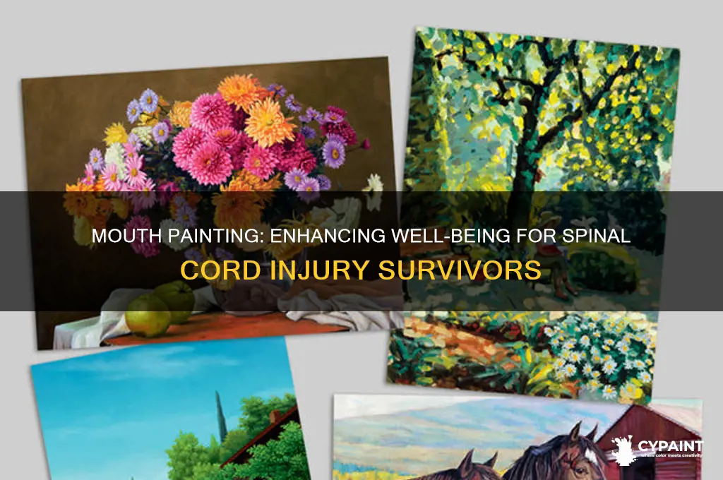how can mouth painting improve well-being in spinal cord injuries