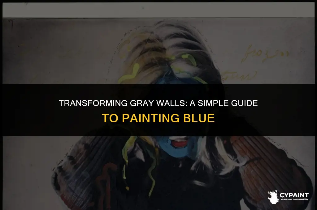 how can you change gray paint into blue