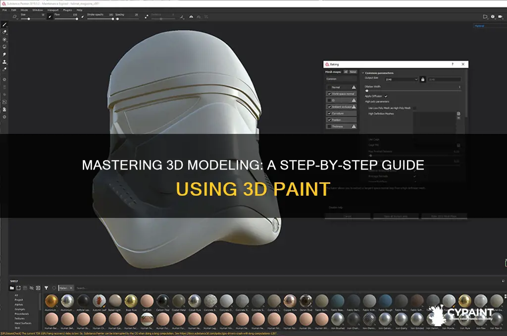 how can you create a 3d model in 3d paint
