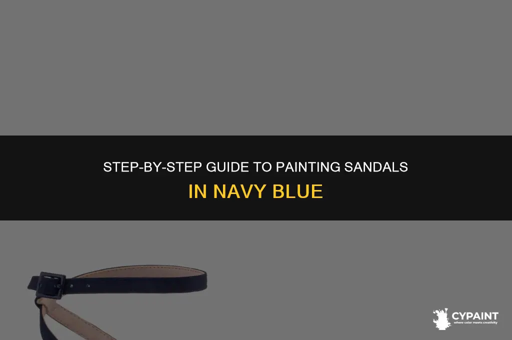 how can you paint sandals in navy blue