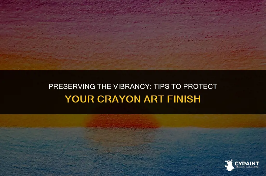 how can you protect finish on crayon paintings