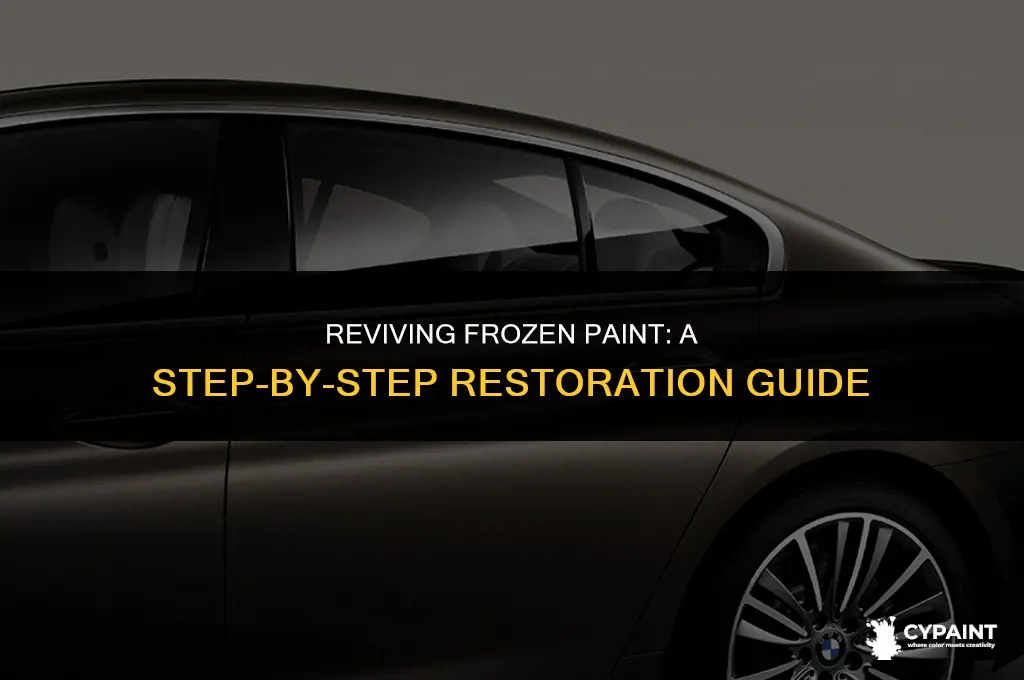 how can you restore paint that was frozen